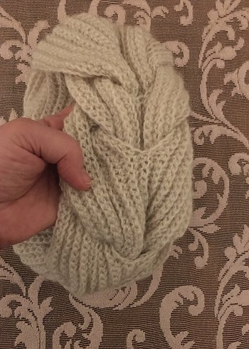 Bej Örgü Kadın Şal - Görsel 2