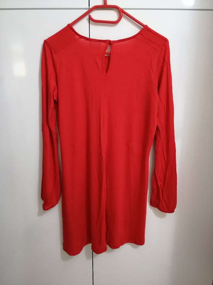 Kırmızı  Uzun Kollu tunik - Görsel 3