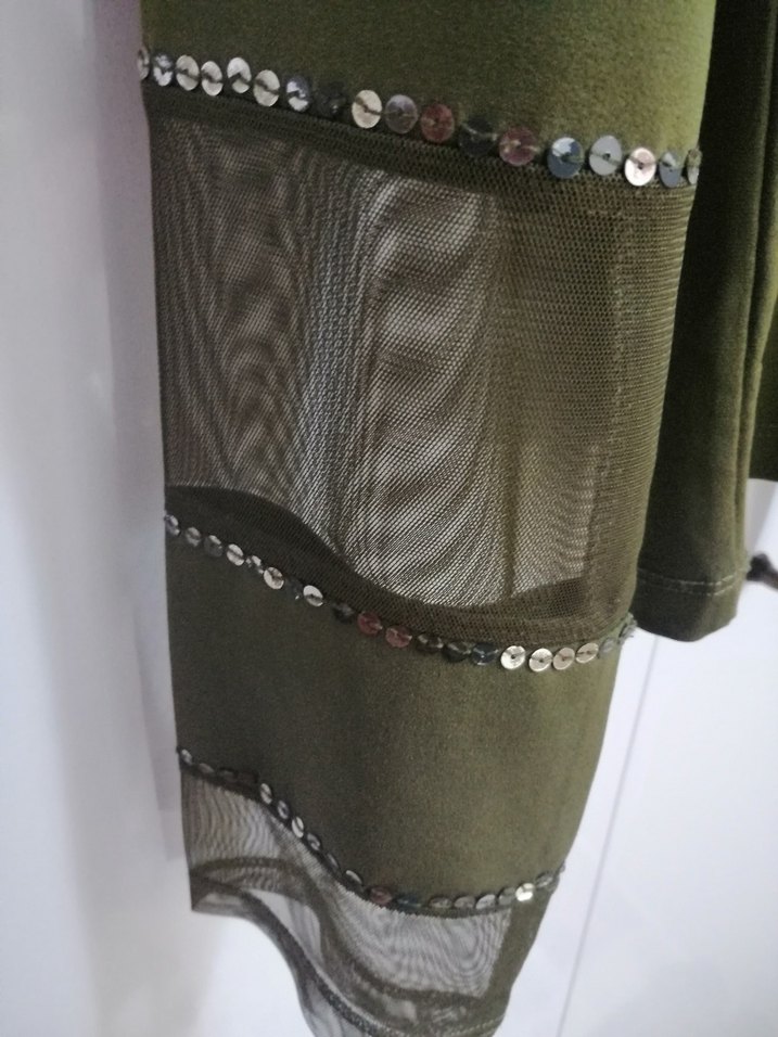 Pullu  Haki Bluz - Görsel 2