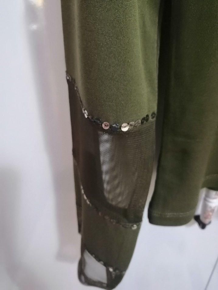 Pullu  Haki Bluz - Görsel 5