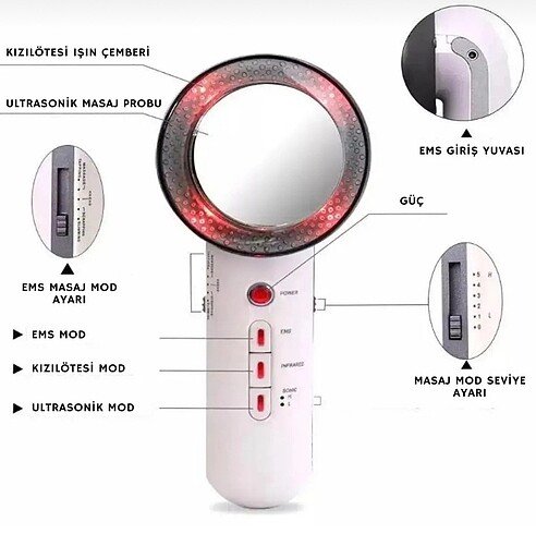 Sheland Ultrasonik Cilt Sıkılaştırıcı Selülit ve Çatlak Giderici - Görsel 4