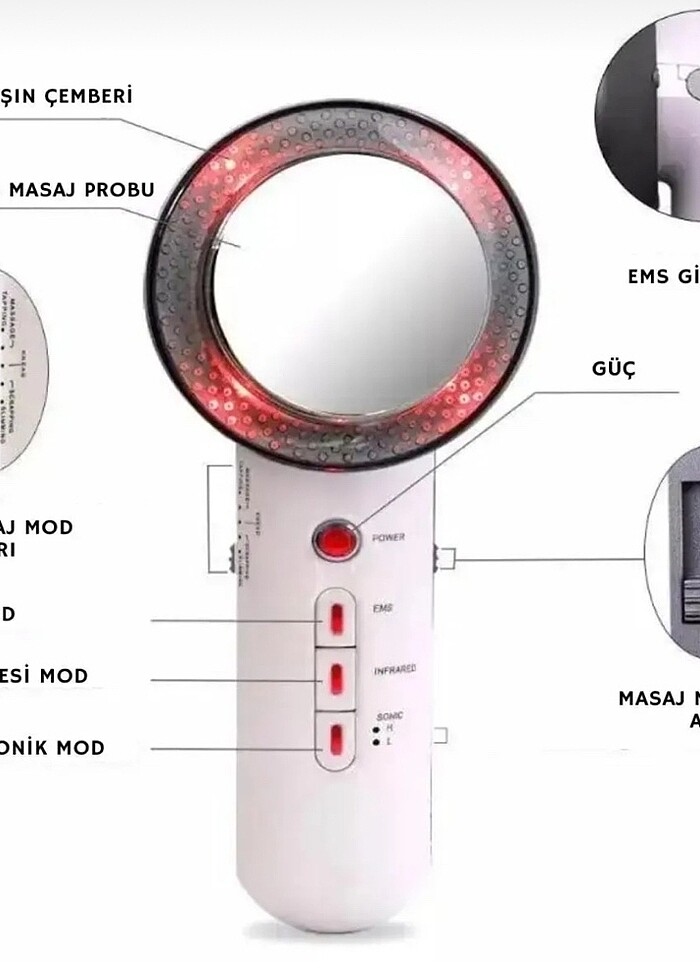 Sheland Ultrasonik Cilt Sıkılaştırıcı Selülit ve Çatlak Giderici - Görsel 4