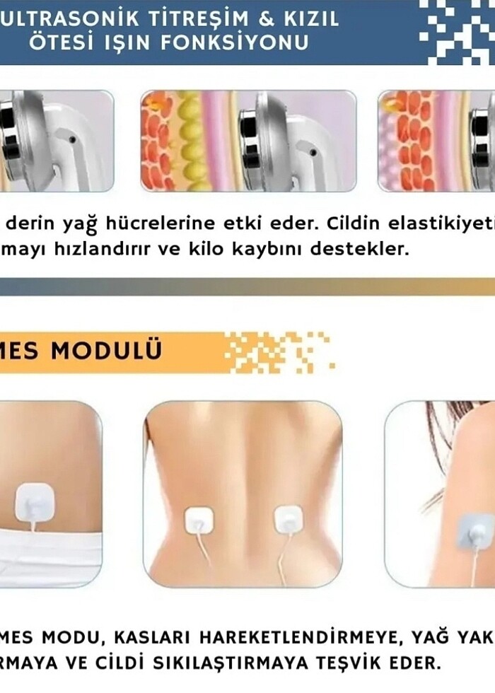 Sheland Ultrasonik Cilt Sıkılaştırıcı Selülit ve Çatlak Giderici - Görsel 5