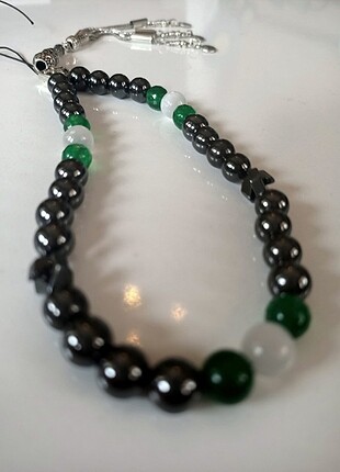 Hematit, Yeşim, Selenit Doğal Taş tesbih - Görsel 2