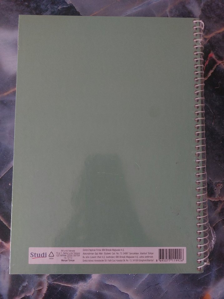 Geometrik Desenli Beyaz Defter - Görsel 2