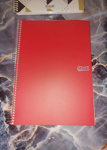 Parlak Kırmızı Spiralli Defter - Görsel 2
