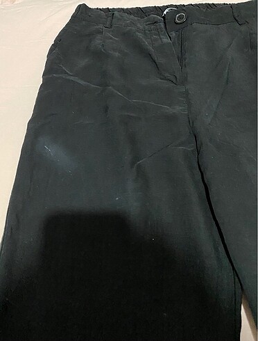 36 Beden siyah Renk Siyah ince kumaş havuç pantolon