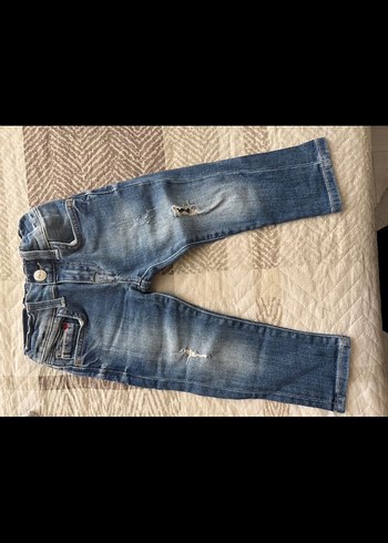 Erkek Çocuk Mavi Denim Dar Kesim Pantolon - Görsel 3