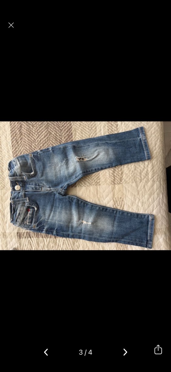 Erkek Çocuk Mavi Denim Dar Kesim Pantolon - Görsel 3