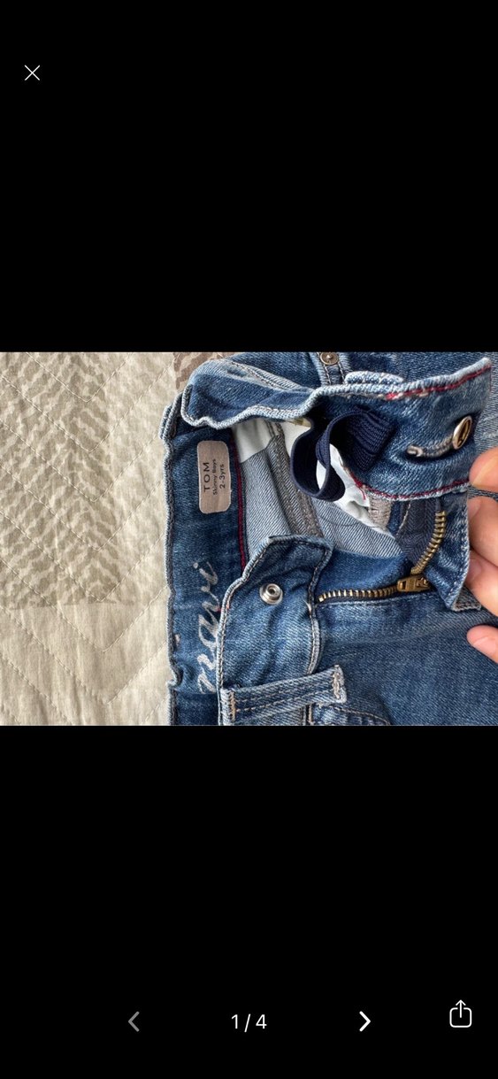 Erkek Çocuk Mavi Denim Dar Kesim Pantolon - Görsel 4