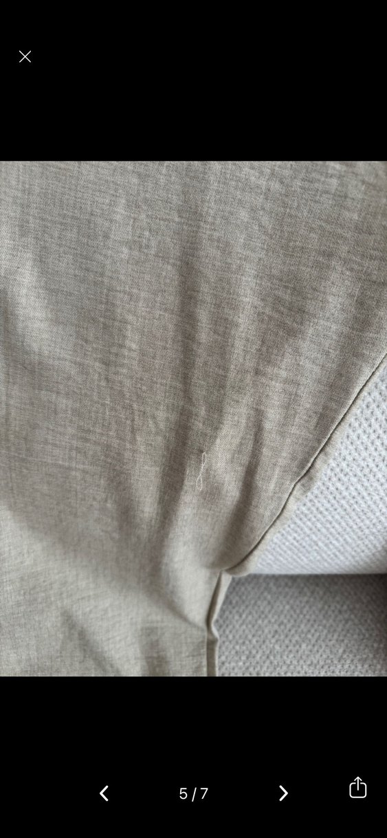 Bej Uzun Kollu Keten Kadın Ceket - Görsel 5