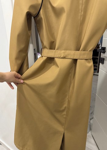 Bej Kadın Uzun Kuşaklı Trençkot - Görsel 7