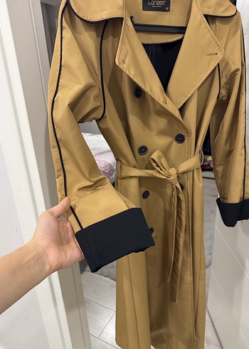 Bej Kadın Uzun Kuşaklı Trençkot - Görsel 4