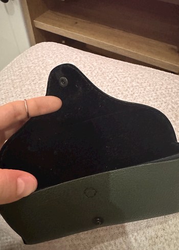 Yeşil deri Gözlük Kılıfı orijinal - Görsel 2