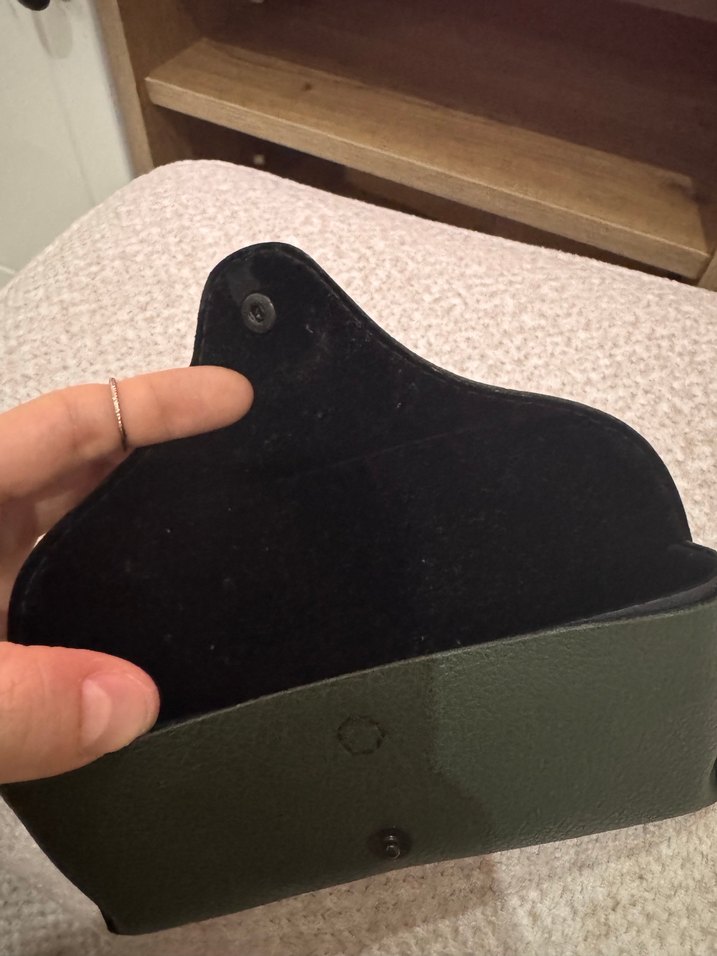 Yeşil deri Gözlük Kılıfı orijinal - Görsel 2