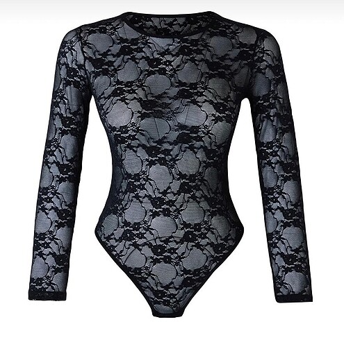 Zara Kadın Siyah Dantelli Body Bluz