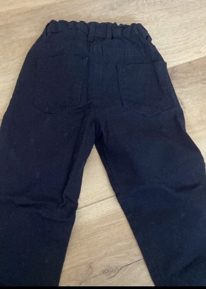 siyah kanvas pantalon - Görsel 4