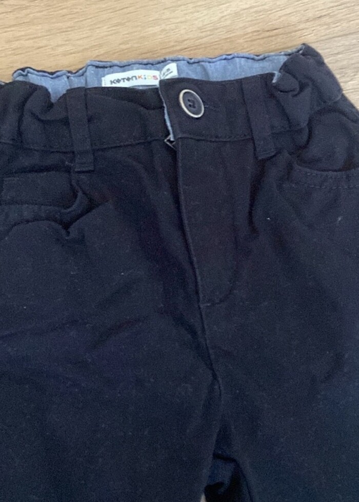 siyah kanvas pantalon - Görsel 2