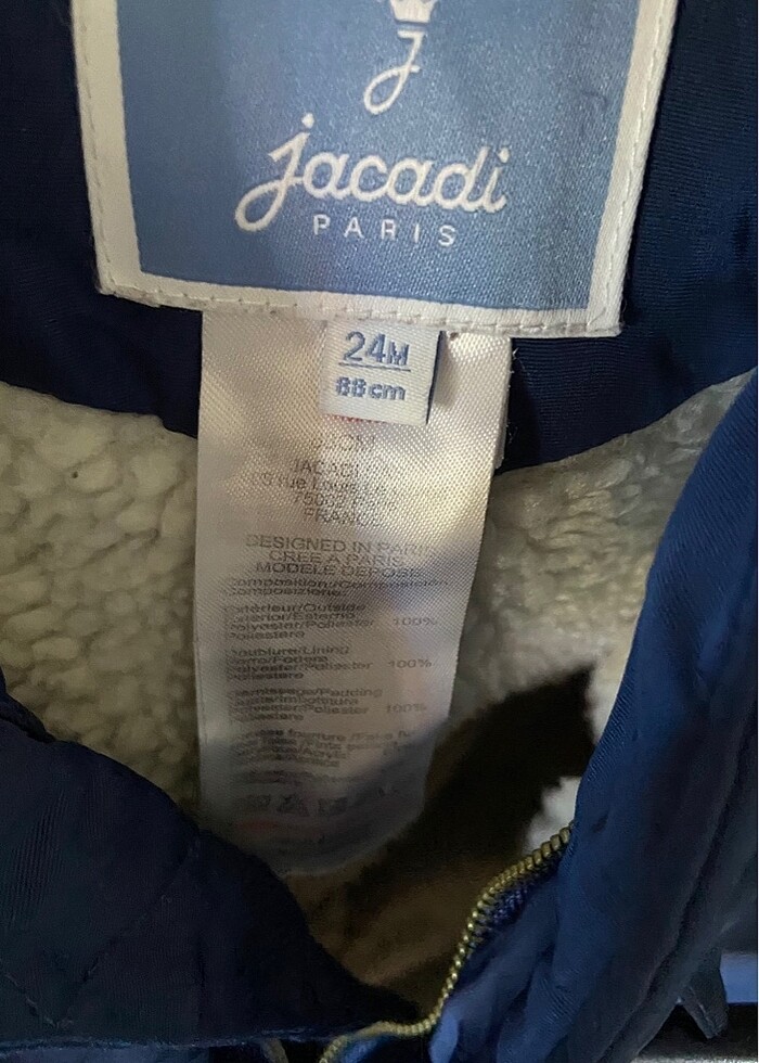 2-3 yaş Jacadi marka mont - Görsel 3