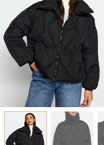 Zara Siyah Kuşaklı Kadın Günlük mont