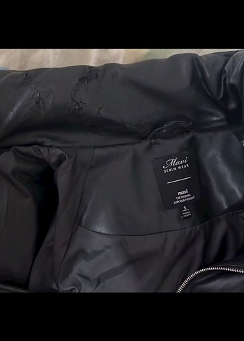 Siyah Deri Kadın Ceket - Görsel 5