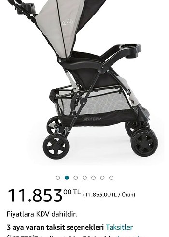Pembe ve Gri Desenli Bebek Arabası - Görsel 9
