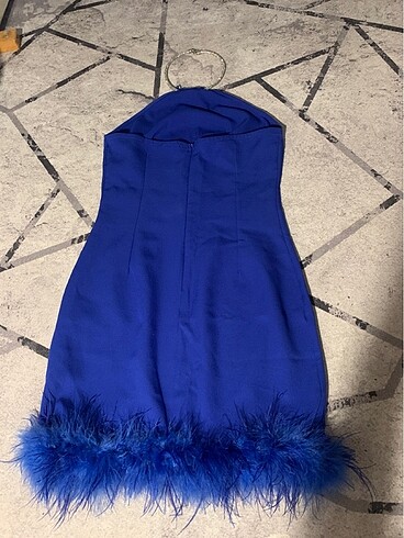 34 Beden Trendyolmilla saks mavi mini elbise