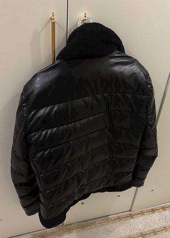Siyah Kürklü Deri Erkek Mont 75 kiloya kadar olur - Görsel 4