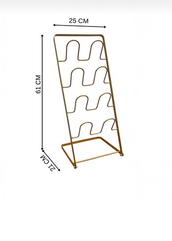 Gold Çoklu Terlik Düzenleyici Stant - Görsel 5