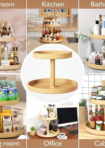 Bambu 2 Katlı Döner Baharatlık - Görsel 2