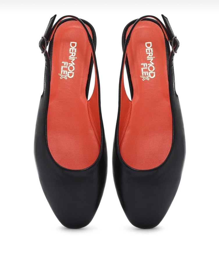 Derimod hakiki deri siyah babet - Görsel 5