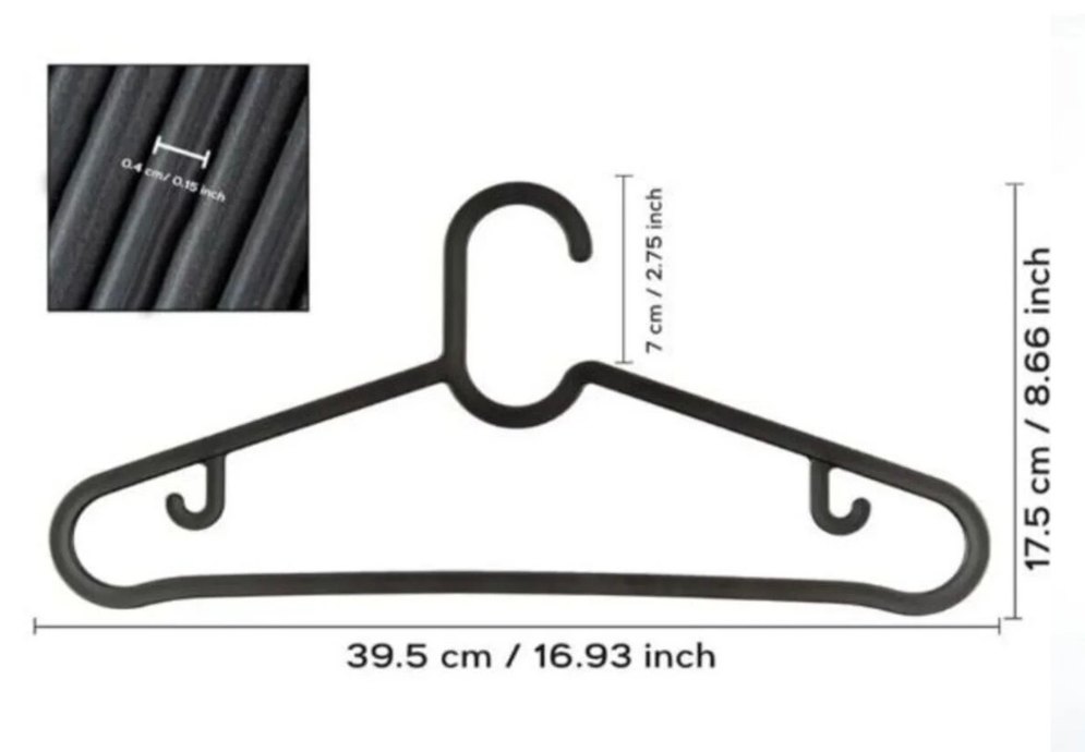 Siyah giysi askısı 20 adet - Görsel 4