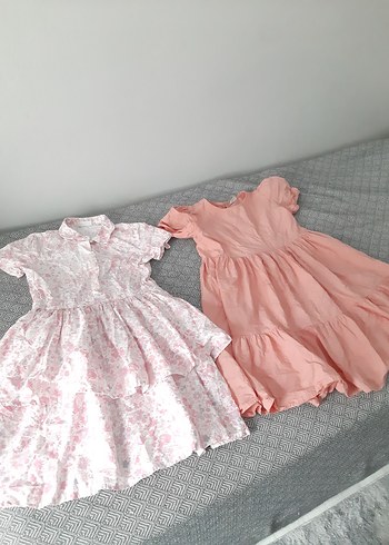 Pembe Kız Çocuk Fırfırlı Elbise