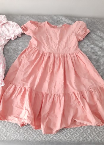 11-12 Yaş Beden pembe Renk Pembe Kız Çocuk Fırfırlı Elbise