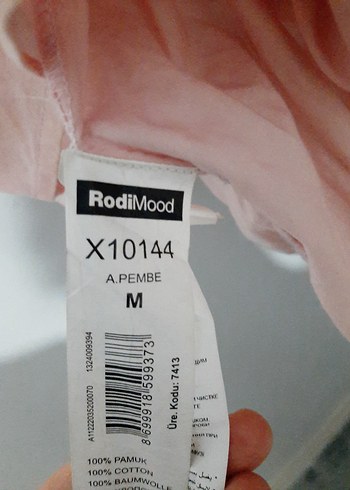 m Beden pembe Renk Düğmeli Pudra Pembe Keten Bluz