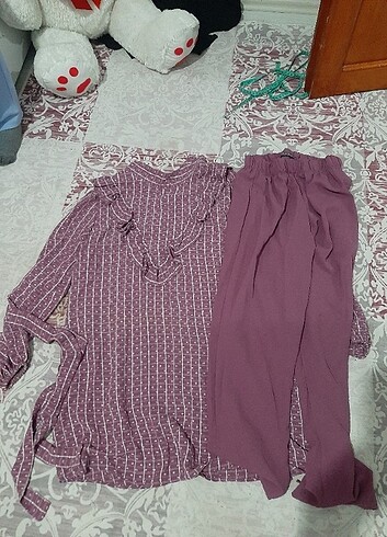 xl Beden mor Renk Tunik takım 