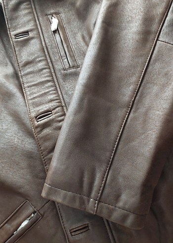 TCHİBO NAPA ERKEK DERI KABAN - Görsel 13