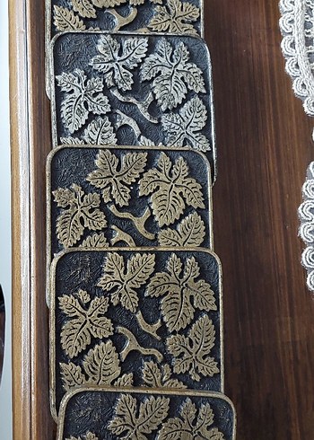 6 LI WINTAGE BARDAK ALTLIĞI - Görsel 3