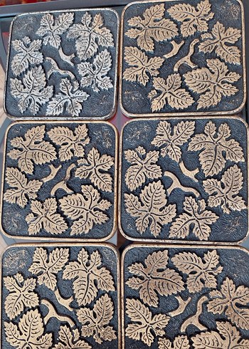 6 LI WINTAGE BARDAK ALTLIĞI - Görsel 7