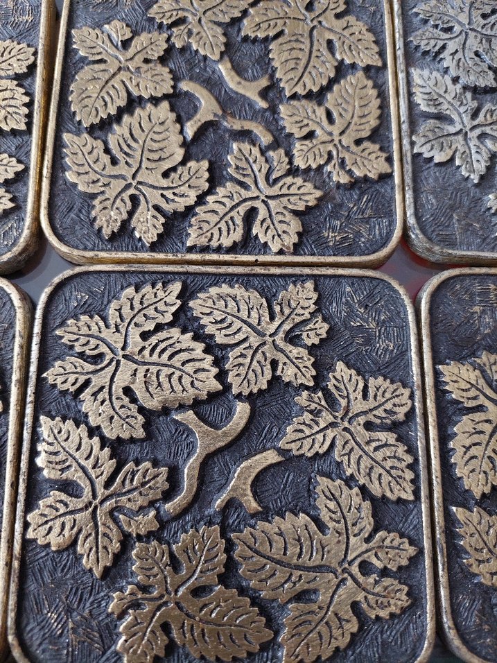 6 LI WINTAGE BARDAK ALTLIĞI - Görsel 2