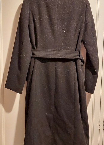 FABRIKA Kemerli Siyah Kadın Kaban - Görsel 8