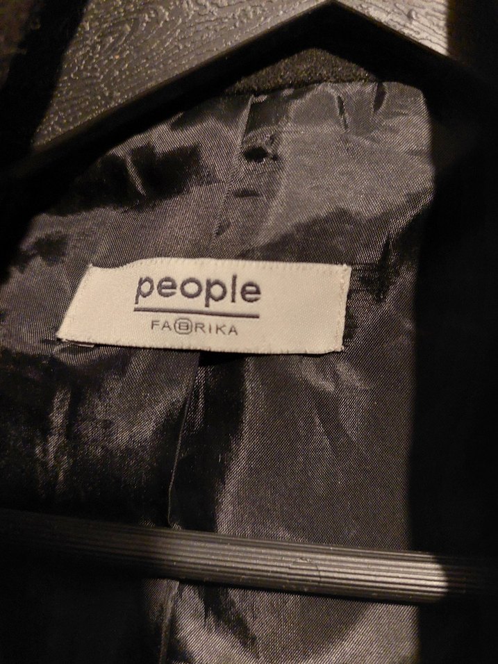 FABRIKA Kemerli Siyah Kadın Kaban - Görsel 3