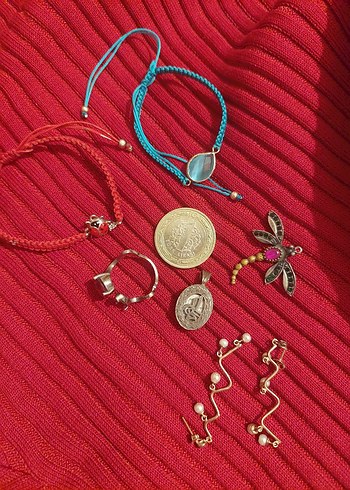 7 PARÇA 925 GUMUŞ TAKILAR - Görsel 2