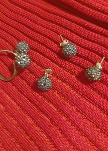 3LU 925 AYAR MARKAZİT SET - Görsel 9