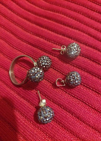 3LU 925 AYAR MARKAZİT SET - Görsel 8