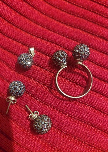 3LU 925 AYAR MARKAZİT SET - Görsel 2