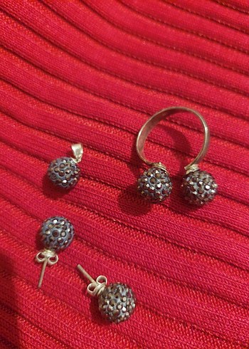 3LU 925 AYAR MARKAZİT SET - Görsel 3