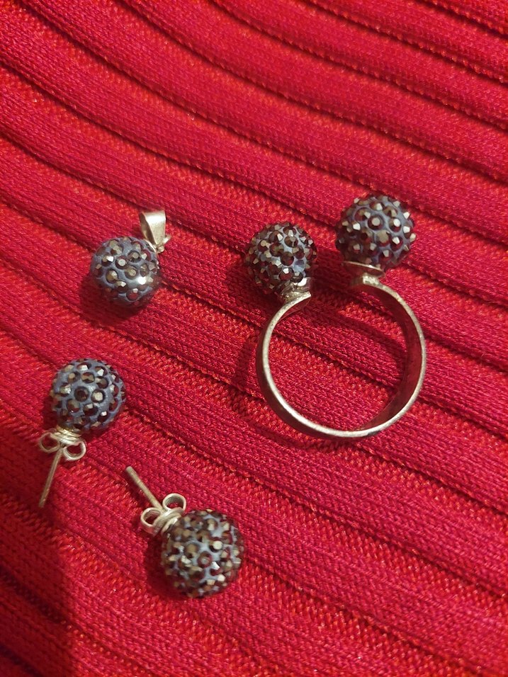 3LU 925 AYAR MARKAZİT SET - Görsel 2