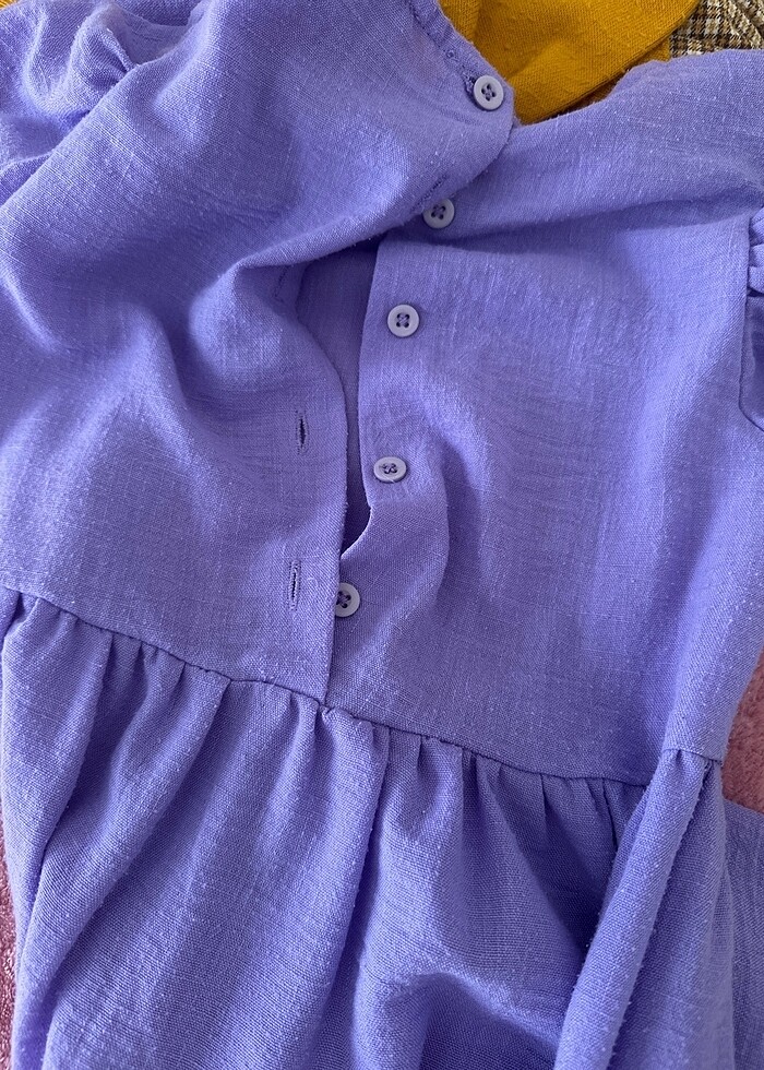 Mor karpuz kol elbise - Görsel 3