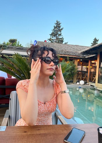 Midi Drapeli Straplez Elbise Hm marka - Görsel 3